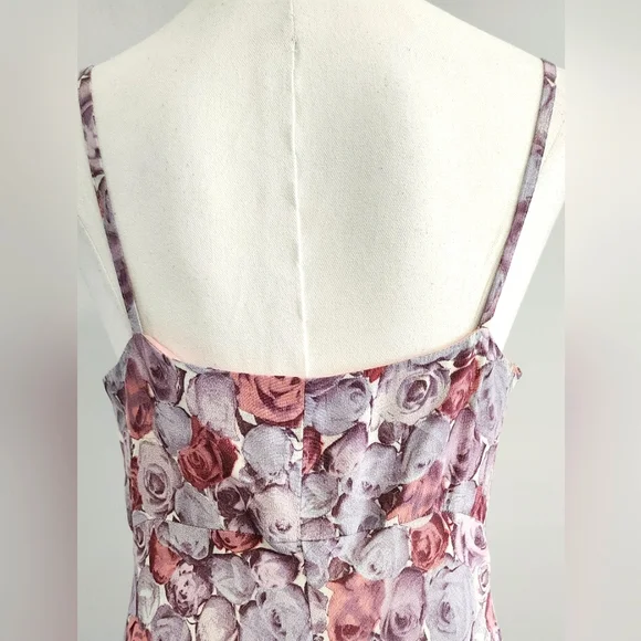 PRINCIPLES Vintage Women Long Maxi Dress Size 12 Purple Sleeveless Zip Lined - Picture 7 of 12